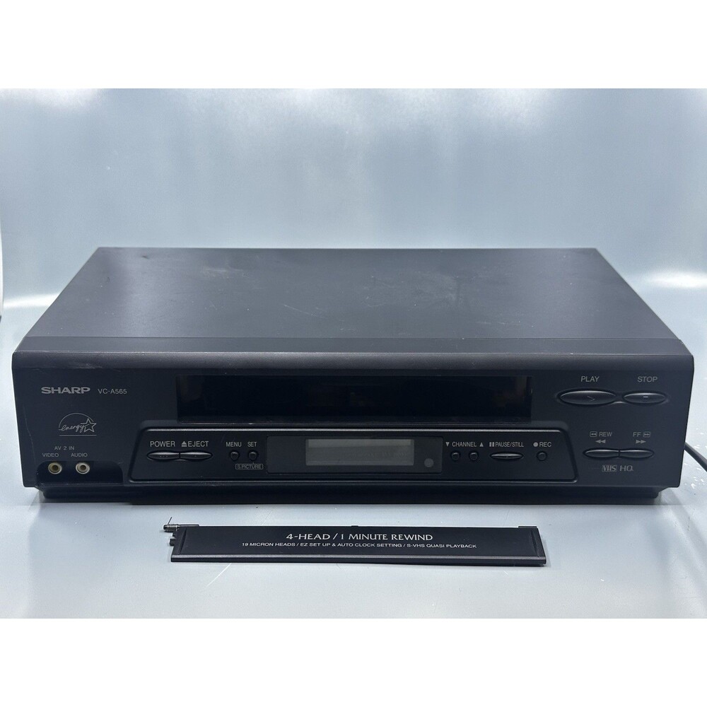 Sharp  VC-A565U VCR VHS Player Recorder 4 Head 1 Min Rewind - No Remote